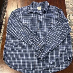 Lucky Brand Blue Plaid Men's Shirt
